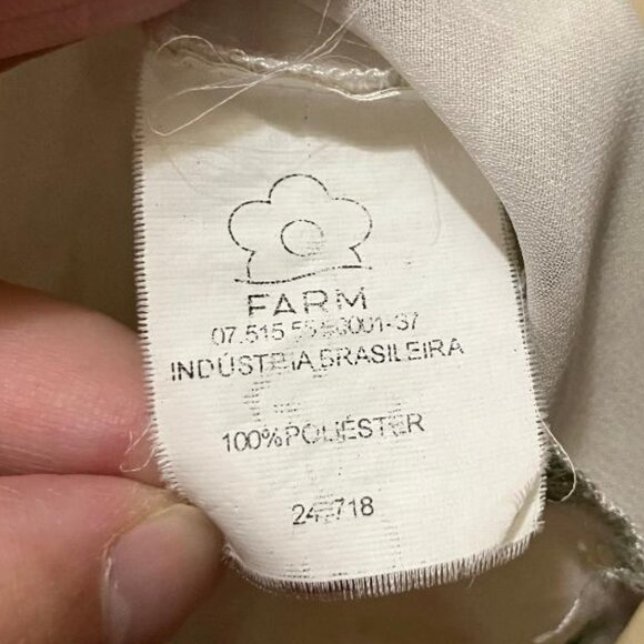 Farm Rio Women's Floral Flowy Semi Sheer Flutter Sleeve Tunic Blouse One Size - Picture 6 of 6